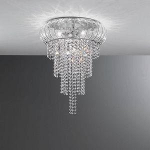 Cascata Sc366-015, Magnifique lampe de plafond en cristal, souffl  la bouche