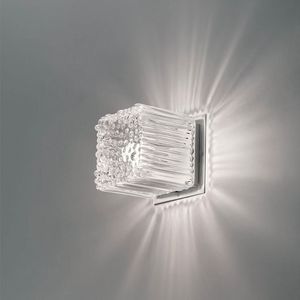 Cubetto La609-015, Appliqu en forme de cube en verre souffl