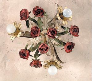PL.6070/3, Plafonnier avec des roses dcoratives