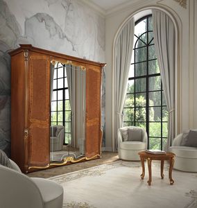 Fenice Art. 4315, Armoire 4 portes, avec deux miroirs, style classique