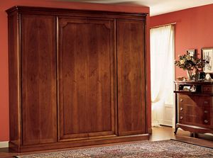 Opera armoire porte en bois, Armoire avec 4 portes, en bois lambriss
