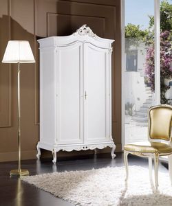 Regency armoire 2 portes, Armoire classique, laqu blanc