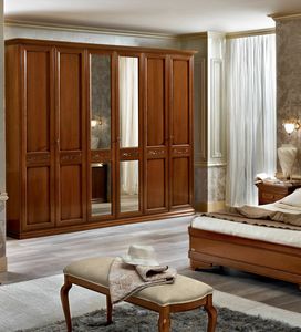 Torriani armoire, Armoire classique, finition noyer ou ivoire