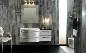Glamour Argento AM44, lgante armoire de salle de bain, finition argente