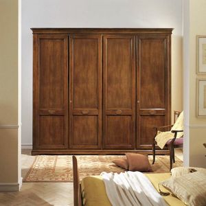 Afrodite NOTTE5040, Armoire  4 portes lisses avec ellipse sculpte