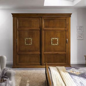 Anthologia VANITY227, Armoire  2 portes coulissantes avec chantournage au centre