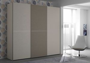 Armadio Slider AS 24, Armoire avec 3 portes coulissantes, en diverses finitions