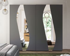 Leaf noce armoire, Armoire  portes coulissantes, avec dcoration miroir