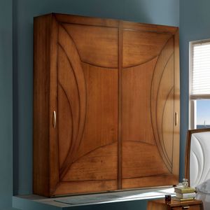 Luna Glamour LUNA5235-249, Armoire avec 2 portes coulissantes en bois grav