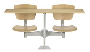 DIDAKTA SLIM D10, Table mobile avec 2 chaises, l'cole et la cantine