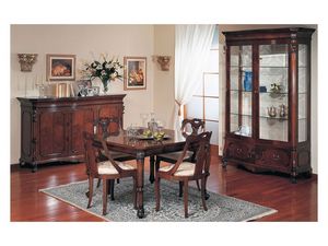Art. 972 sideboard '700 Siciliano, Buffet avec un style de luxe classique, en bois sculpt, pour salon