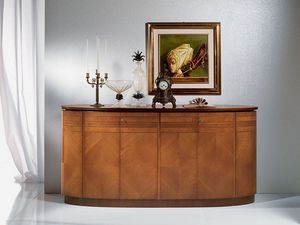 CR491 Neoclassica buffet, Buffet en bois ovale, le style de luxe classique