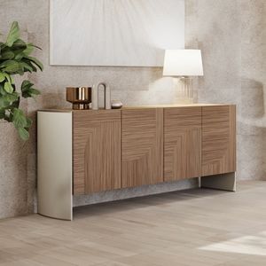 AXTRA AXTRACR4P / buffet, Buffet 4 portes, en bois naturel, avec cts laqus