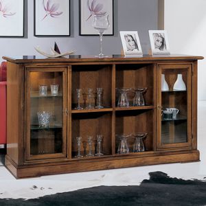 Berna BERNA2117, Buffet avec 2 portes vitres et 4 compartiments