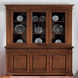 Home set Home NOTGIO204, Buffet classique avec vitrine en bois