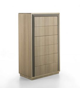 MB69 Galileo Lux armoire, Armoire en bois avec dtails en cuir
