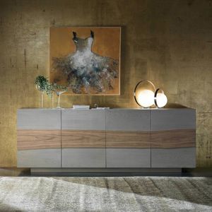 Spazio Contemporaneo SPAZE1058, Buffet 4 portes en noyer canaletto