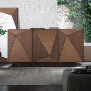 Spazio Contemporaneo SPAZE1063, Buffet 3 portes  gomtrie triangulaire