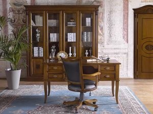 Art. 46731 PC90 Puccini, Classique bureau de luxe, avec 4 tiroirs, pour le bureau