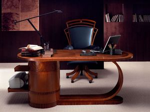 SC16 Zebrano bureau, Bureau en bois avec tiroirs, de style classique