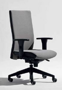 Lora-PB, Chaise de bureau avec accoudoirs en forme de T