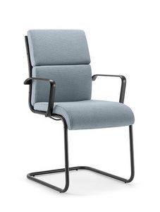 Aalborg Soft 03, Chaise visiteur, tubulaire en acier chrom, pour le bureau