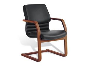 Digital Wood 03, Chaise visiteur rembourr, cadre en contreplaqu, pour le bureau