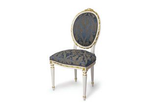 Art.439 chair, Chaise rembourre avec dossier ovale de style Louis XVI
