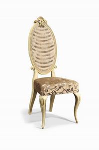Art. 502s, Chaise classique en bois sculpt et paille de Vienne
