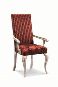 Art. 503p, Chaise classique avec accoudoirs, en bois, fabriqu en Italie