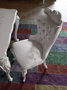 Carpi chaise, Chaise de style classique avec rembourrage capitonn