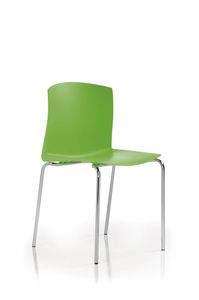 Pull 995, Chaise empilable en plastique pour salles d'attente