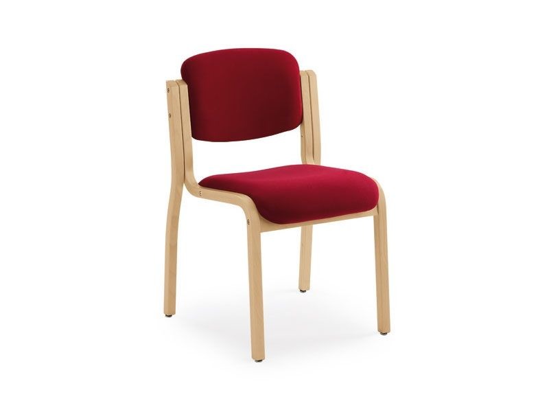 Chaise rembourrée en bois, pour salles de réunion et de conférence