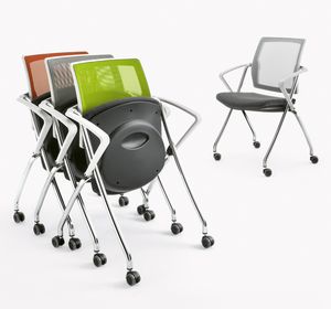 Q-Go XL RETE, Chaise empilable horizontalement ou verticalement