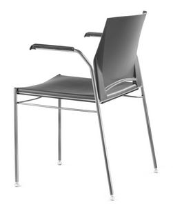 TREK 036, Chaise empilable en mtal et polymre, avec les bras