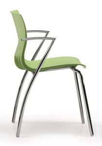 WEBBY 334, Chaise empilable avec coque en nylon, en diffrentes couleurs