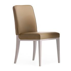 Opera 02211, Chaise en bois massif, assise et dossier rembourrs, revtement en tissu, style moderne