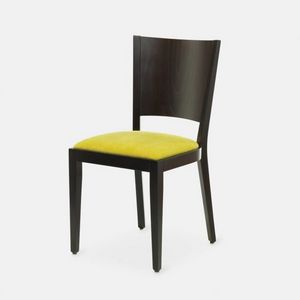 Baltimora 113 chaise, Chaise en bois avec assise rembourre