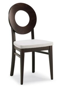 SE 47 / U, Chaise en bois, recouvert de faux cuir, style moderne, pour les cantines