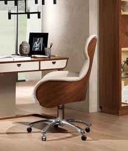 PO59 Cartesio fauteuil, Chaise pivotante pour les bureaux dans un style contemporain et classique