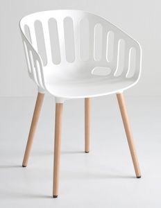 Basket Chair BL, Chaise avec pieds en bois de htre, enveloppe polymre