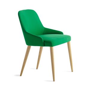 Axel R 4L/FU, Chaise en bois linaire, style contemporain classique