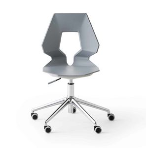 Prodige 5R, Moderne chaise de bureau avec roues, en mtal et polymre