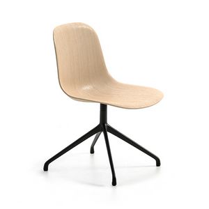Mni Wood SP, Chaise pivotante avec coque en placage 3D