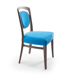 Tiffany 2, Chaise en bois, dossier rembourr