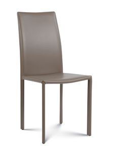 Giada medium, Chaise moderne recouverte de cuir