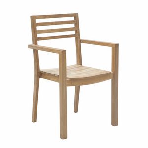 Dehors 0345, Chaise empilable en bois, pour une utilisation en extrieur