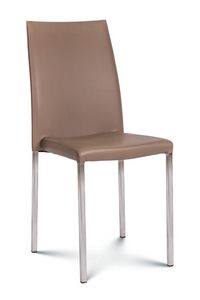 Enza quad medium, Chaise moderne avec pieds en mtal de section carre