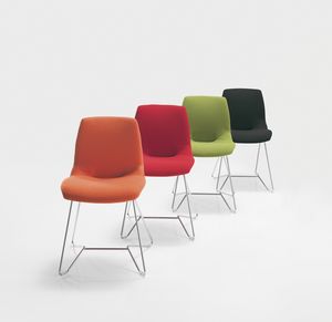 Kaleidos fabric, Mtal rembourrs chaise, en diffrentes couleurs