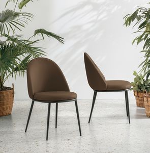 TULIPANO SE1C5, Chaise en mtal moderne, avec un rembourrage confortable